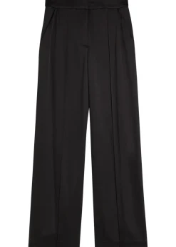 Kyra wide-leg satin trousers