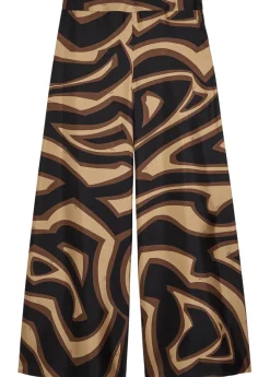 Labirinto printed silk-twill trousers