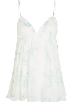 Lace silk babydoll dress