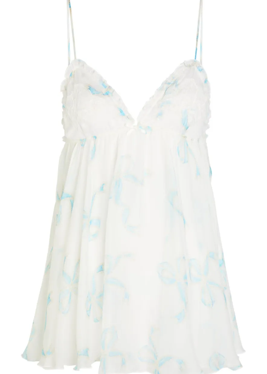 Lace silk babydoll dress
