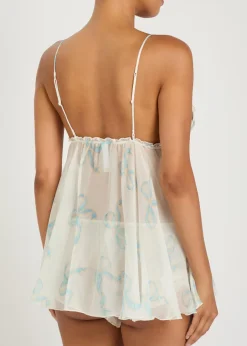 Lace silk babydoll dress
