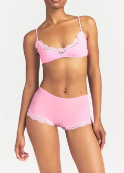 Lace-trimmed boy shorts
