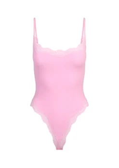Lace-trimmed camisole bodysuit