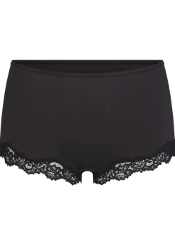 Lace-trim stretch-jersey boy shorts