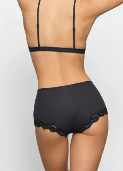 Lace-trim stretch-jersey boy shorts