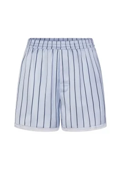 Lace-trim woven shine boxer shorts