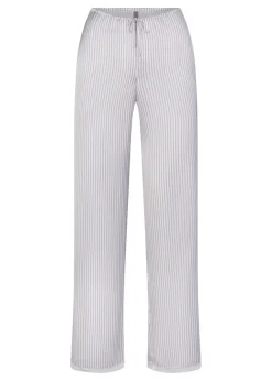 Lace-trim woven shine trousers