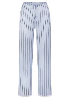 Lace-trim woven shine trousers