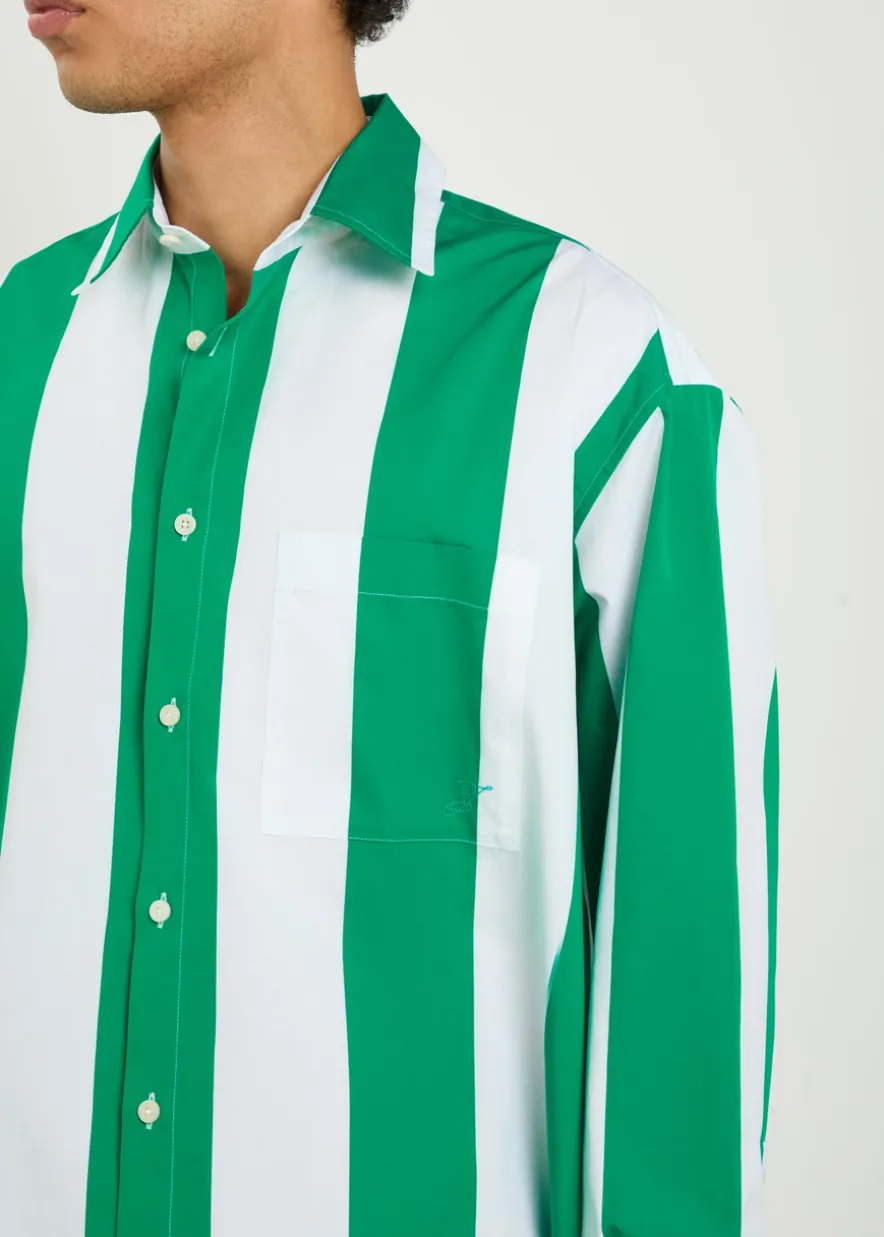 La Chemise Camargue striped cotton-poplin shirt
