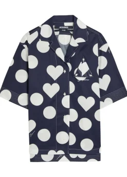 La Chemise Marin polka dot cotton-poplin shirt