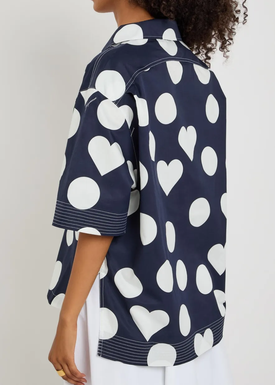 La Chemise Marin polka dot cotton-poplin shirt