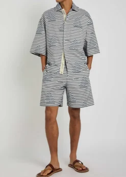 La Chemise Plage striped jacquard cotton shirt