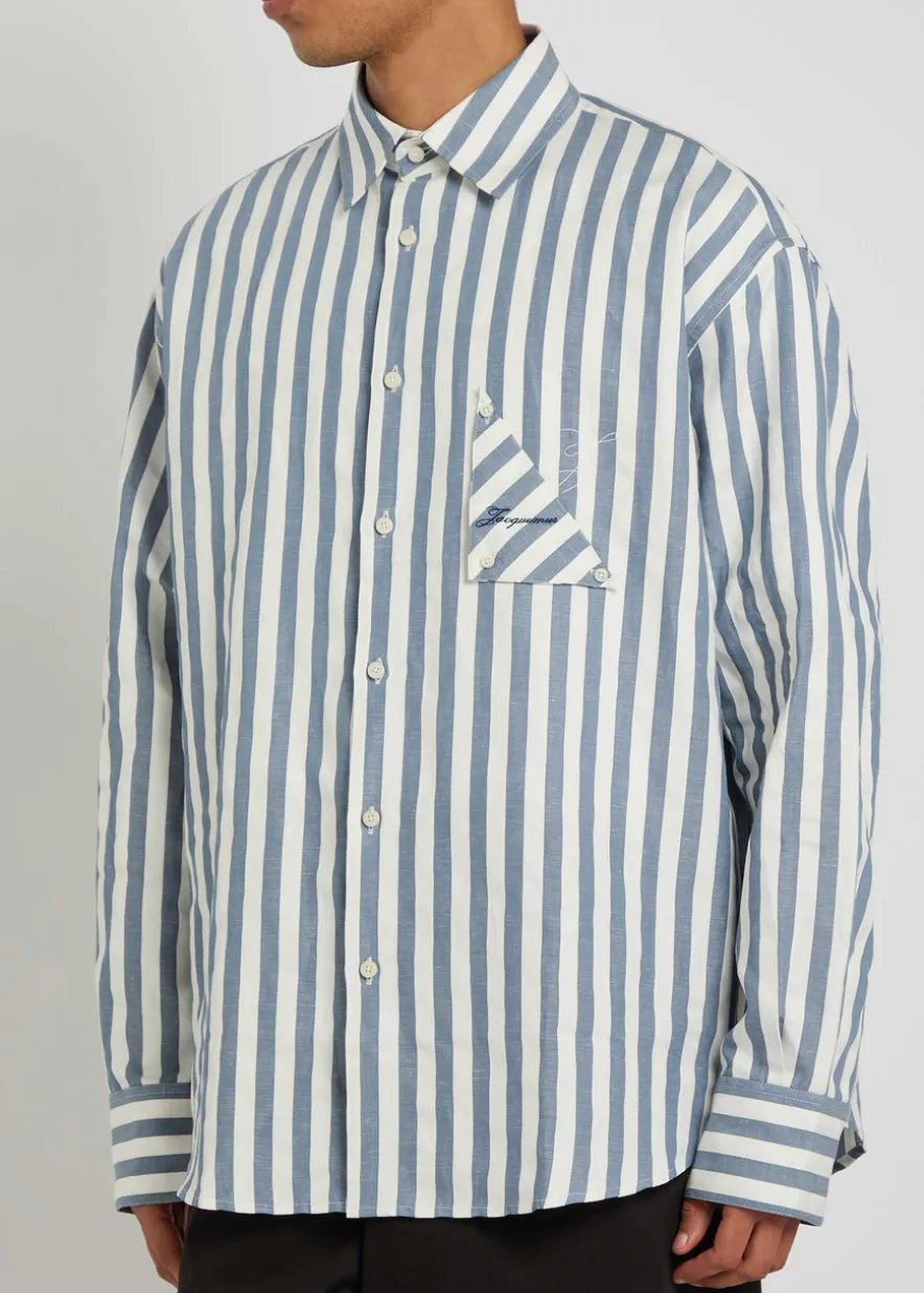 La Chemise Voilier striped cotton-blend shirt