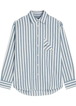 La Chemise Voilier striped cotton-blend shirt