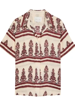 La Creciente printed linen shirt