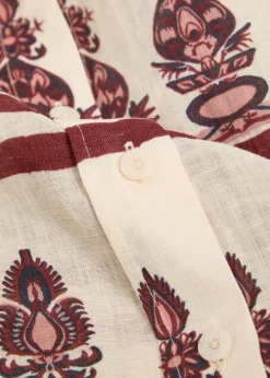 La Creciente printed linen shirt