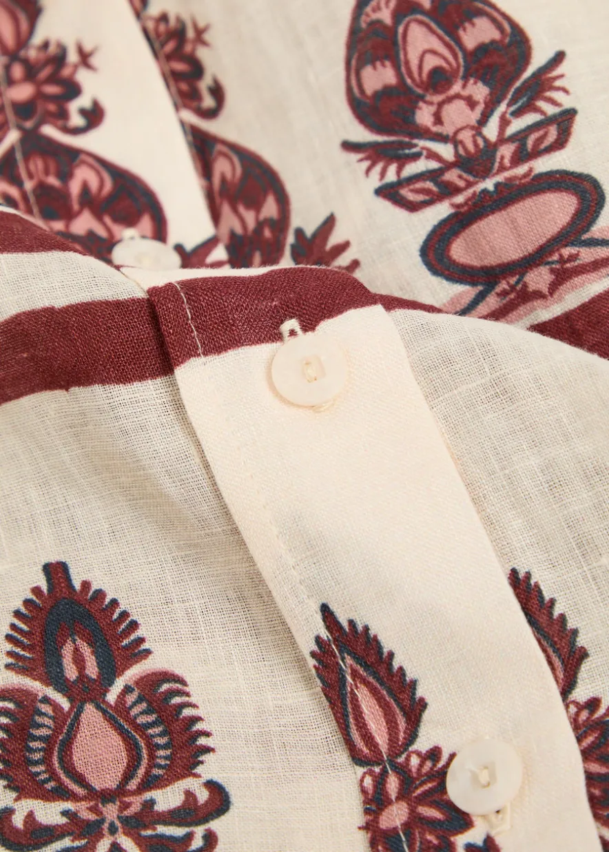 La Creciente printed linen shirt