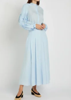 Laetitia pleated linen shirt