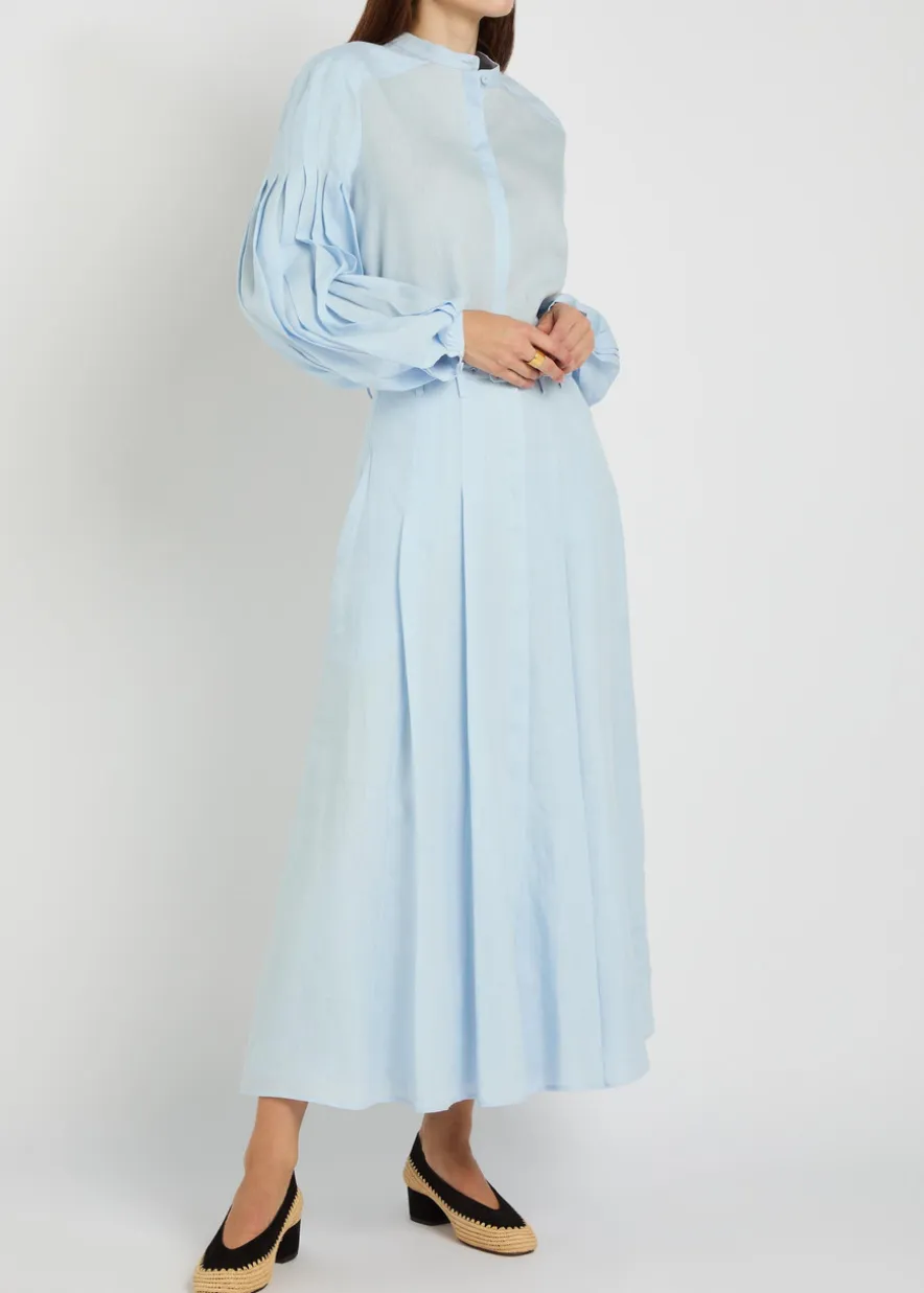 Laetitia pleated linen shirt