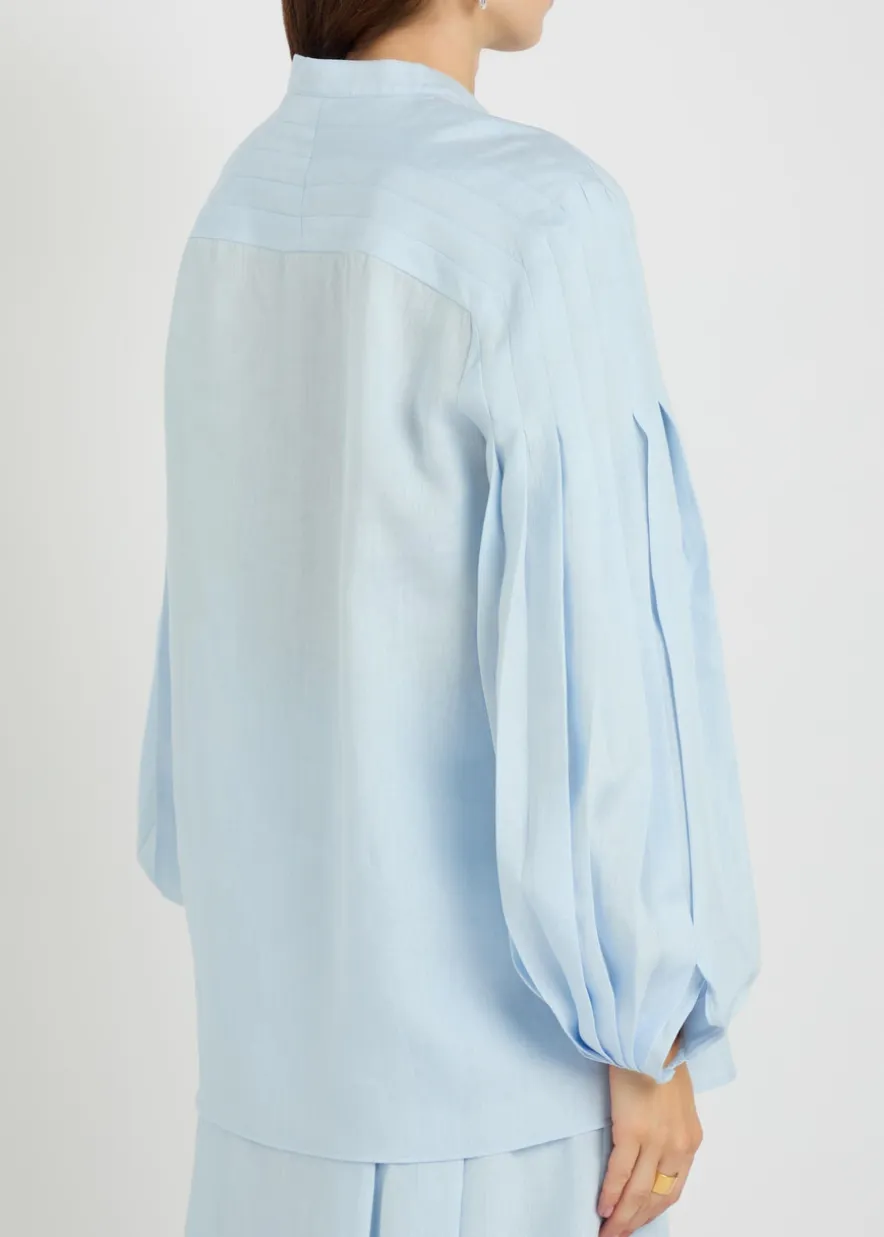 Laetitia pleated linen shirt