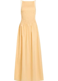 Laia shirred cotton maxi dress