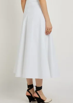 La Jupe Triangle cotton-blend midi skirt