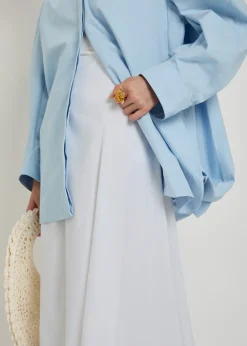 La Jupe Triangle cotton-blend midi skirt