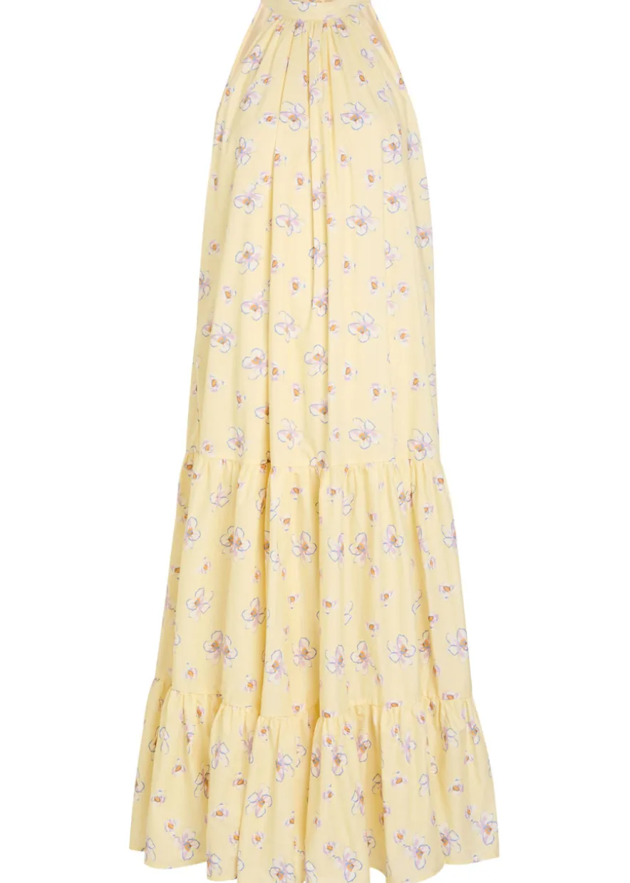 Lake Breeze floral-print cotton-poplin midi dress