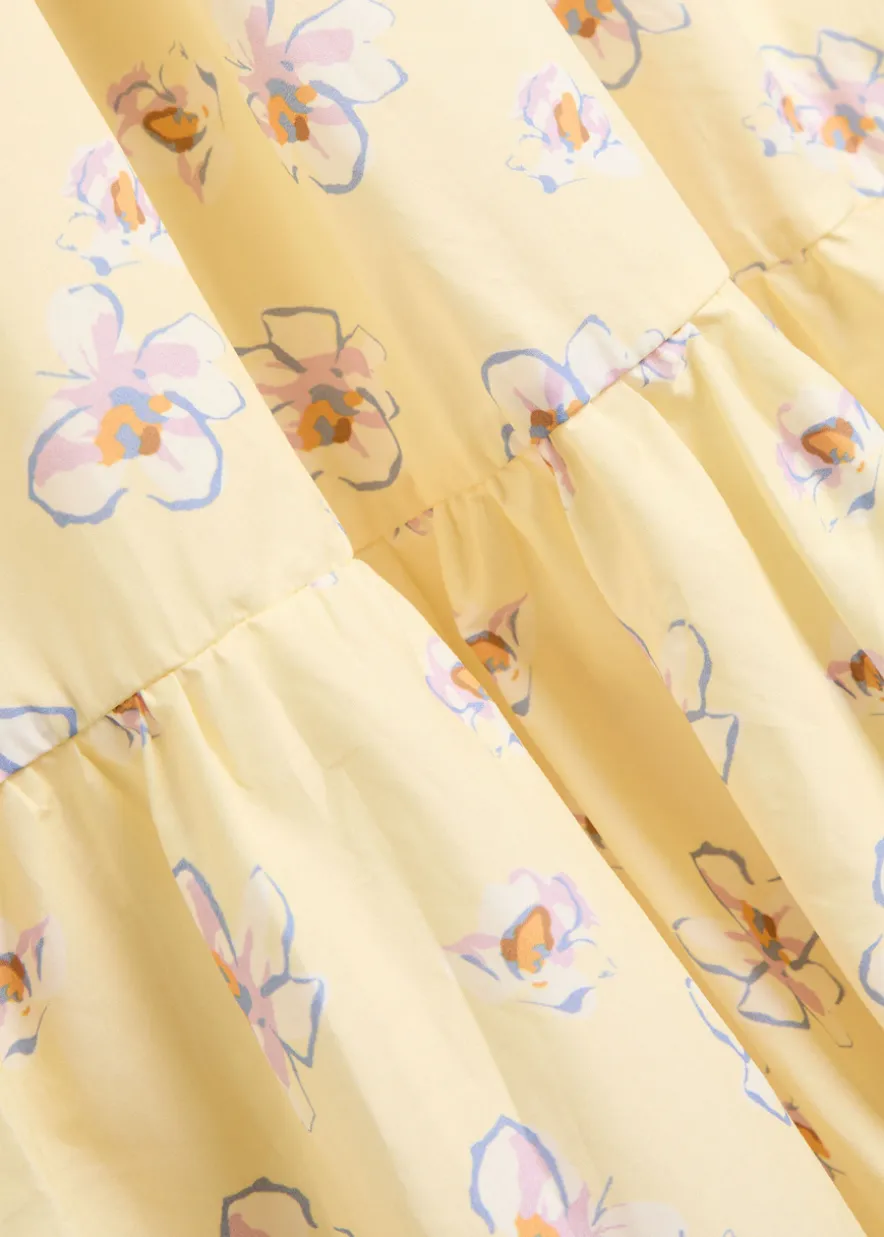 Lake Breeze floral-print cotton-poplin midi dress