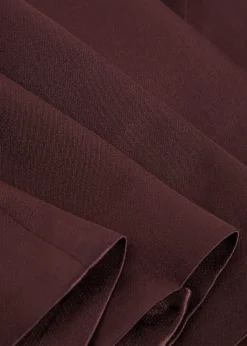 La Lune flared belted satin blazer