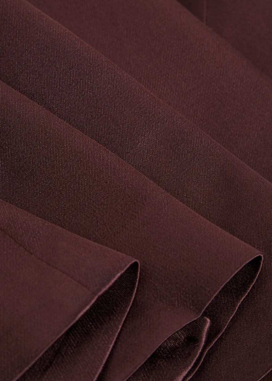 La Lune flared belted satin blazer