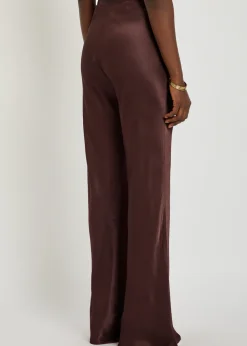 La Lune flared satin trousers