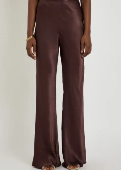 La Lune flared satin trousers