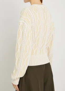La Maille Amelo cable-knit cotton jumper