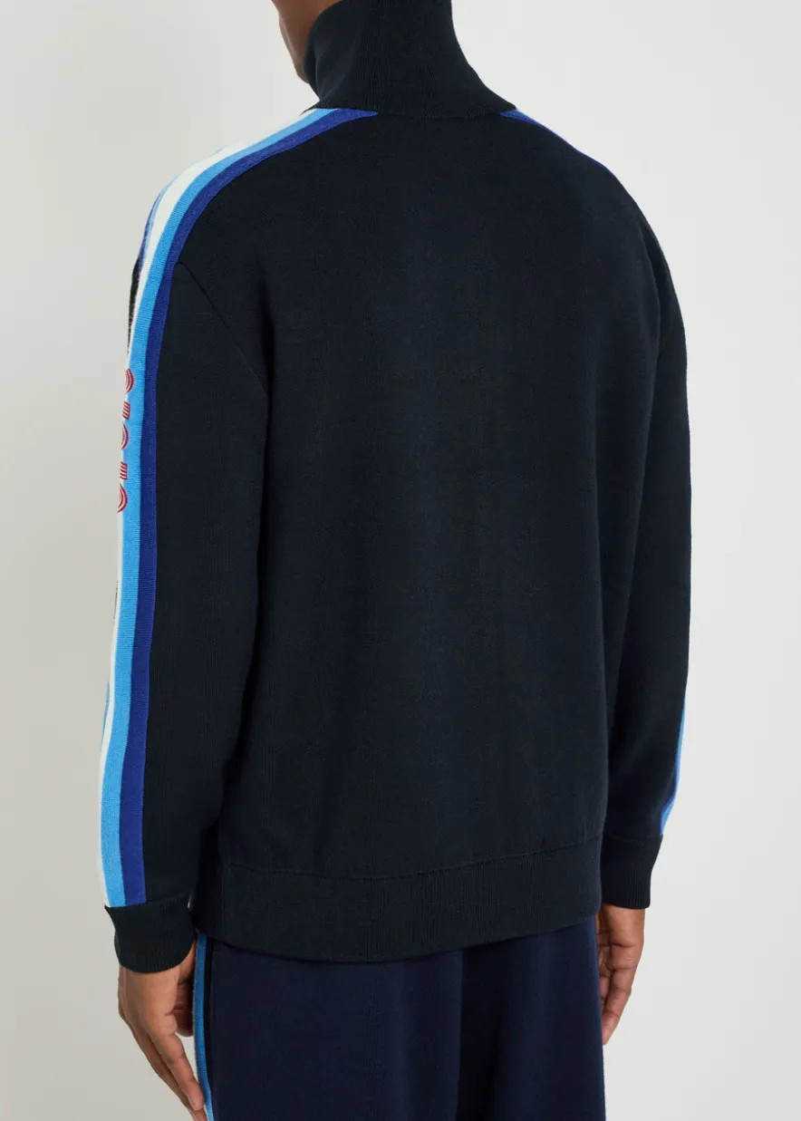 La Maille Zippée Drôle merino wool track jacket