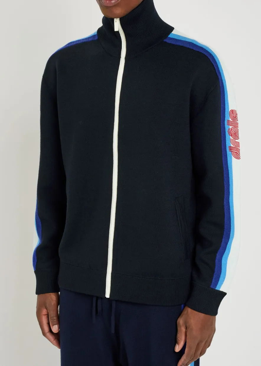 La Maille Zippée Drôle merino wool track jacket