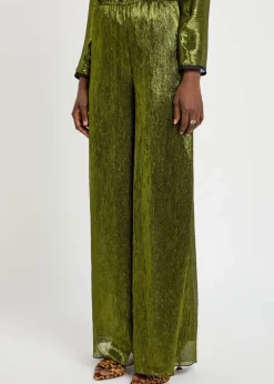 Lamé voile trousers