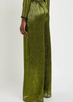 Lamé voile trousers