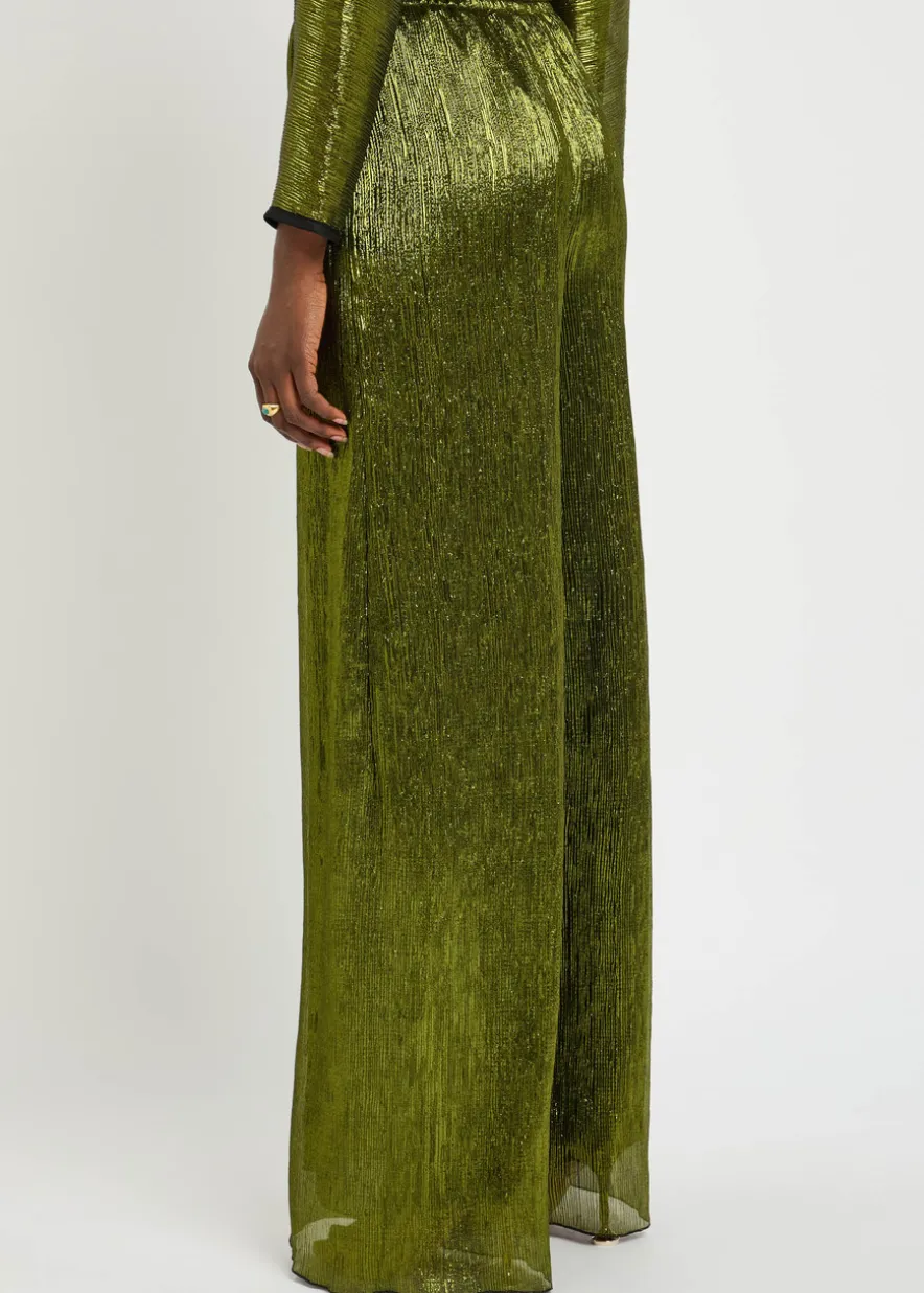 Lamé voile trousers
