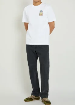 Landscape printed cotton T-shirt