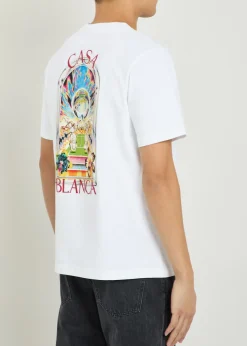 Landscape printed cotton T-shirt