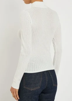 Lanie pointelle knit top