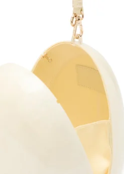 Large egg pearlescent Perspex cross-body bag