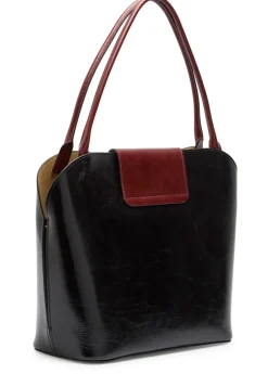 Large leather tote bag