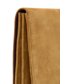 Large suede jewellery pouch