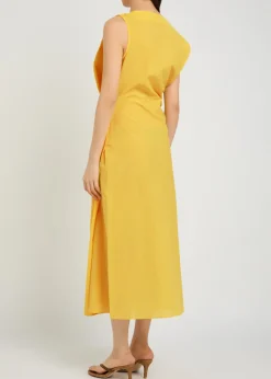 La Robe Drap draped cotton-blend midi dress