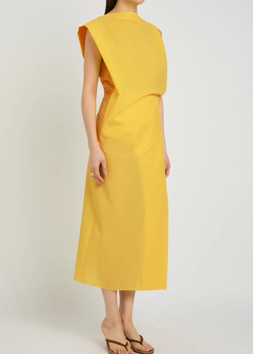 La Robe Drap draped cotton-blend midi dress