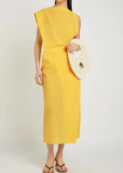 La Robe Drap draped cotton-blend midi dress