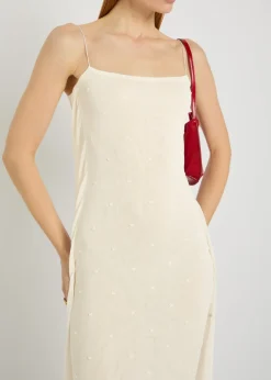 La Robe Maille Plumetis mesh maxi dress