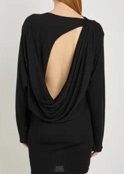 La Robe Mistral cowl-back woven mini dress